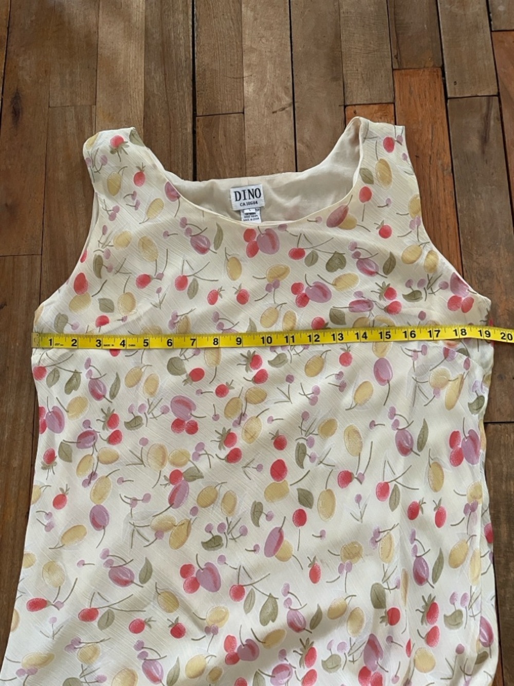 Vintage 90s DINO fruit dress-Size M - Picture 9 of 12